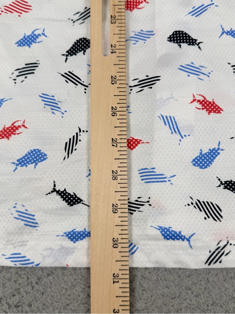 Columbia PFG Super Slack Tide Camp Shirt Mens XL White Fish Patriotic Vented - Picture 5 of 9